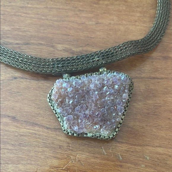 Micki Ravitz Druzy Crystal Necklace - Picture 1 of 3